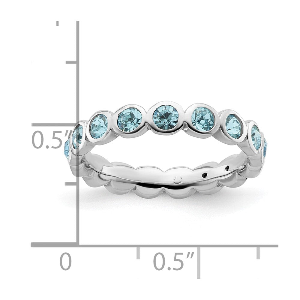 Sterling Silver Stackable Expressions March Crystal Ring