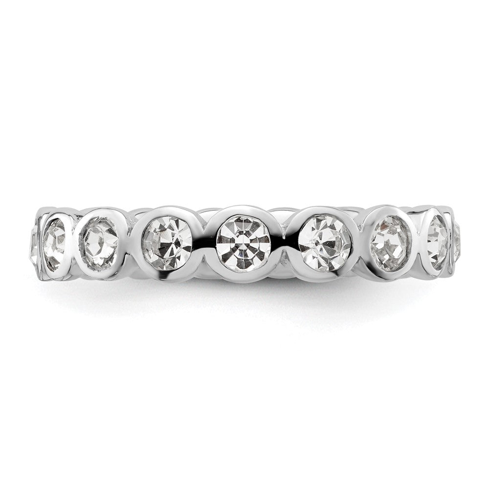 Sterling Silver Stackable Expressions April Crystal Ring