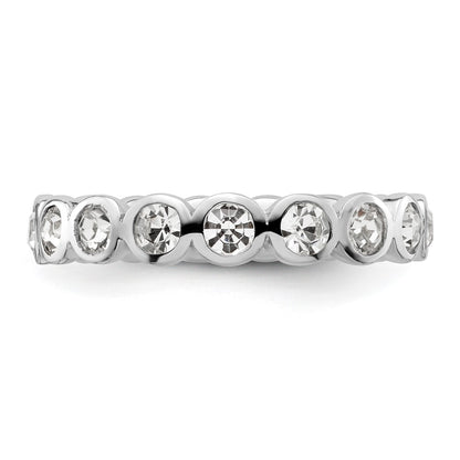 Sterling Silver Stackable Expressions April Crystal Ring