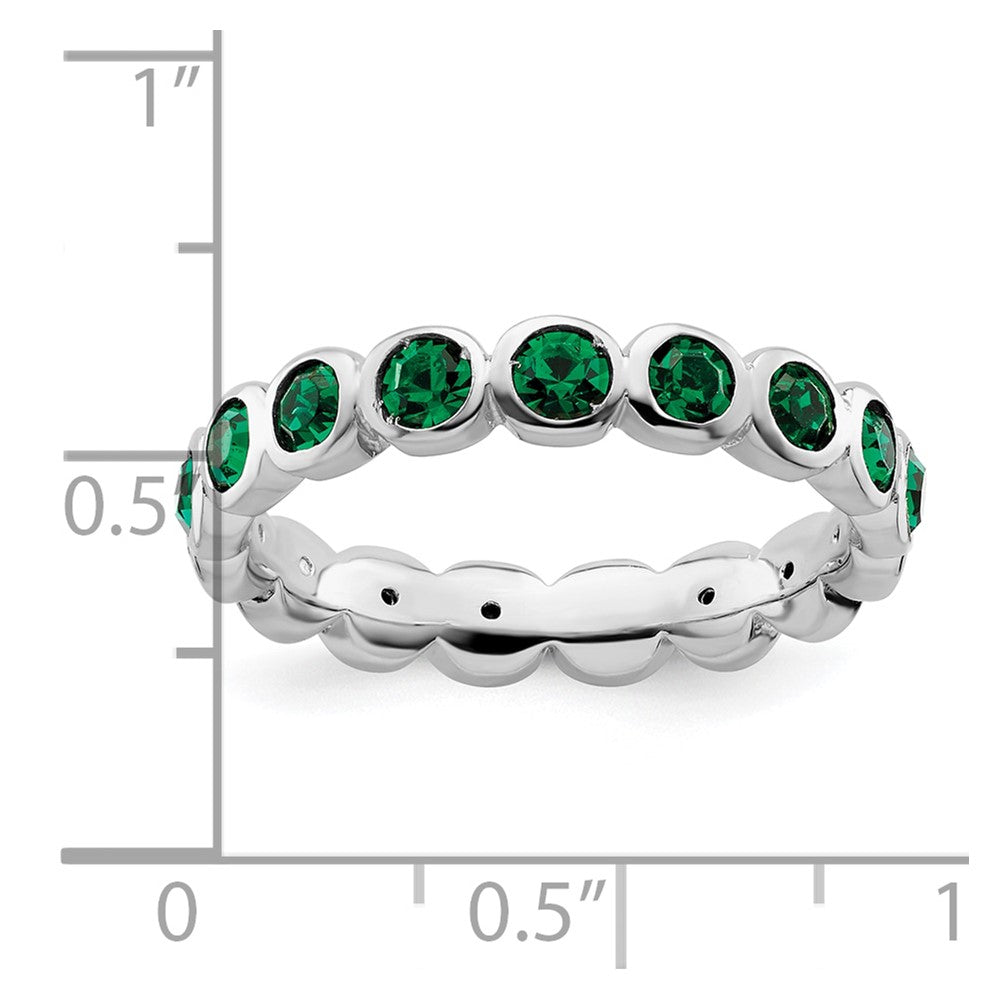 Sterling Silver Stackable Expressions May Crystal Ring