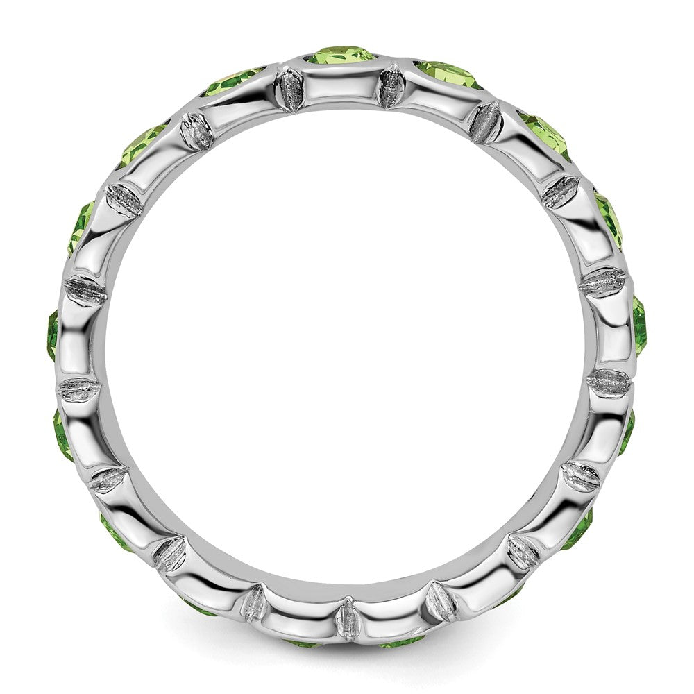 Sterling Silver Stackable Expressions August Crystal Ring