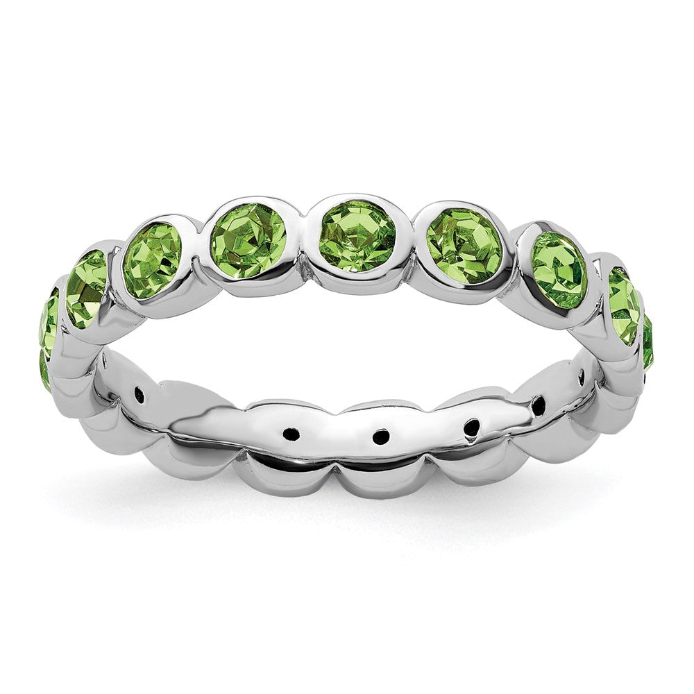 Sterling Silver Stackable Expressions August Crystal Ring