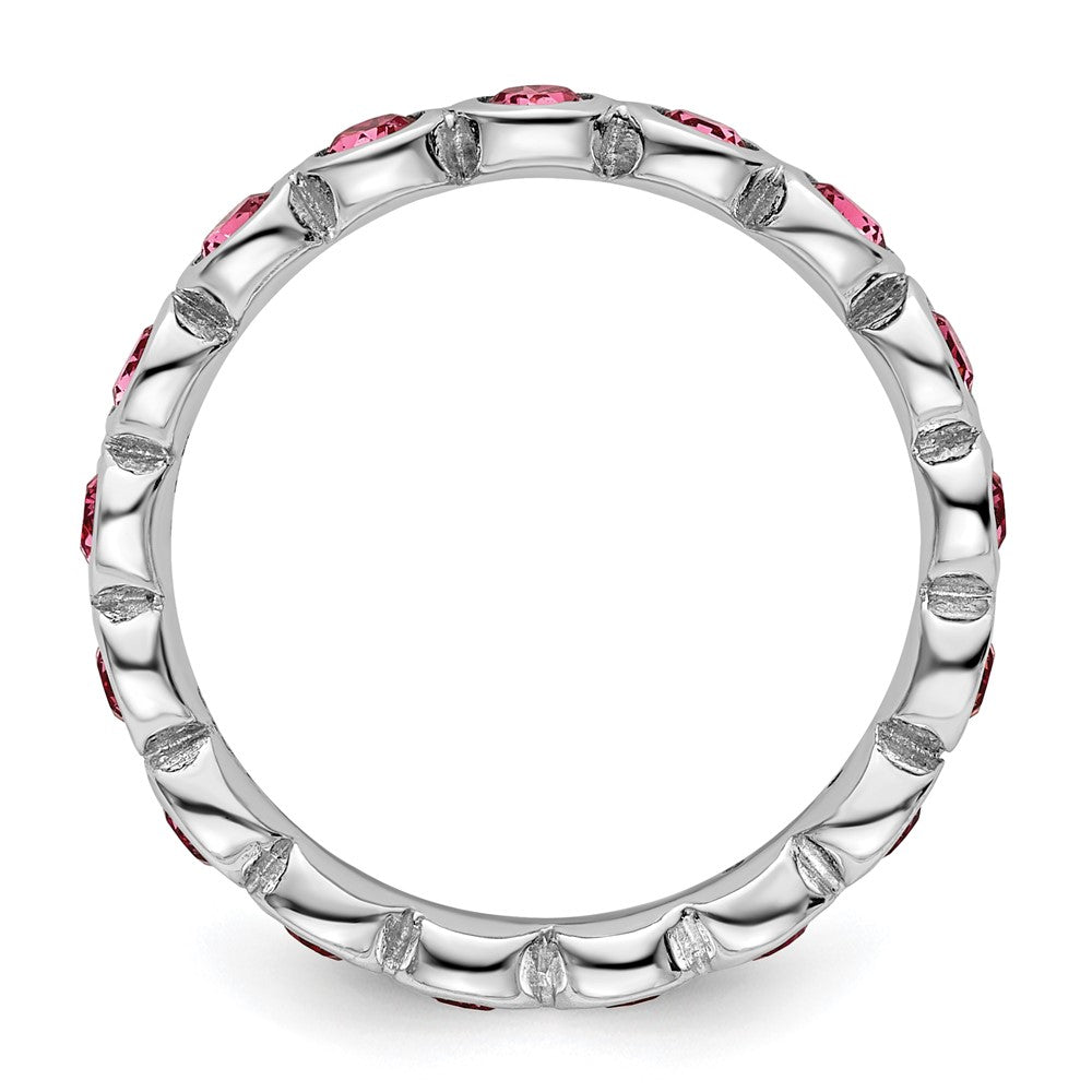 Sterling Silver Stackable Expressions October Crystal Ring