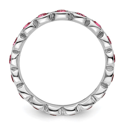 Sterling Silver Stackable Expressions October Crystal Ring