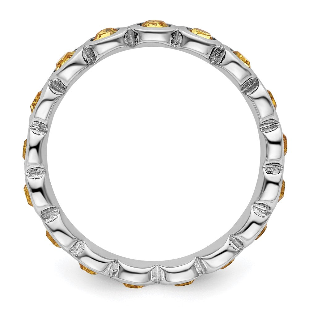 Sterling Silver Stackable Expressions November Crystal Ring