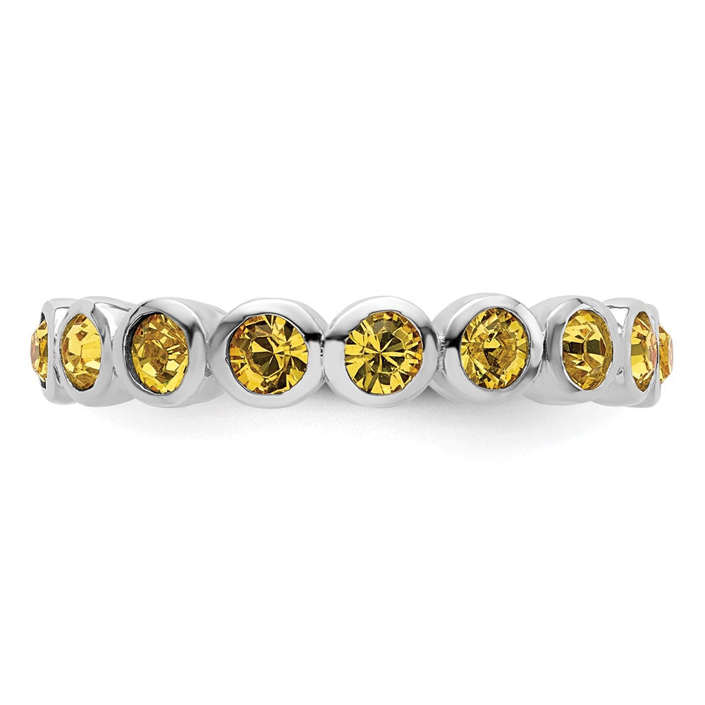 Sterling Silver Stackable Expressions November Crystal Ring