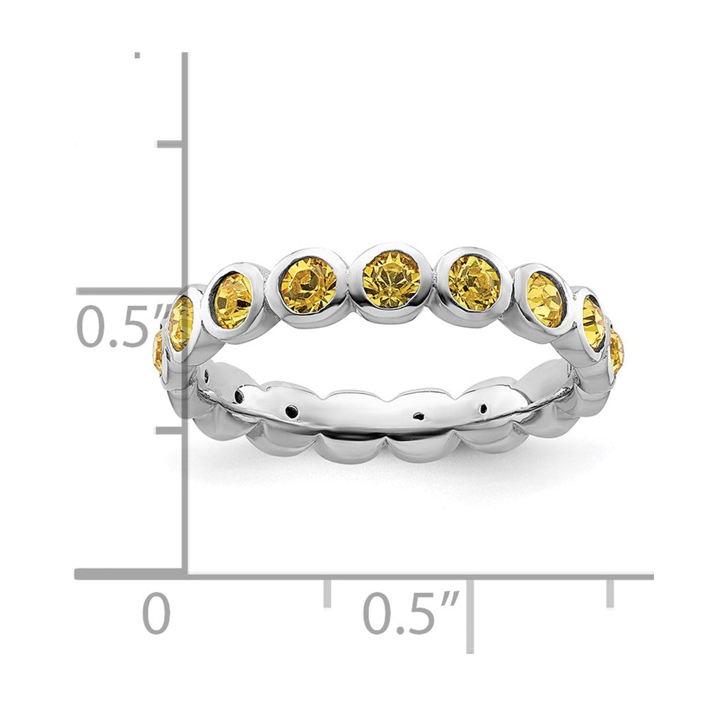 Sterling Silver Stackable Expressions November Crystal Ring