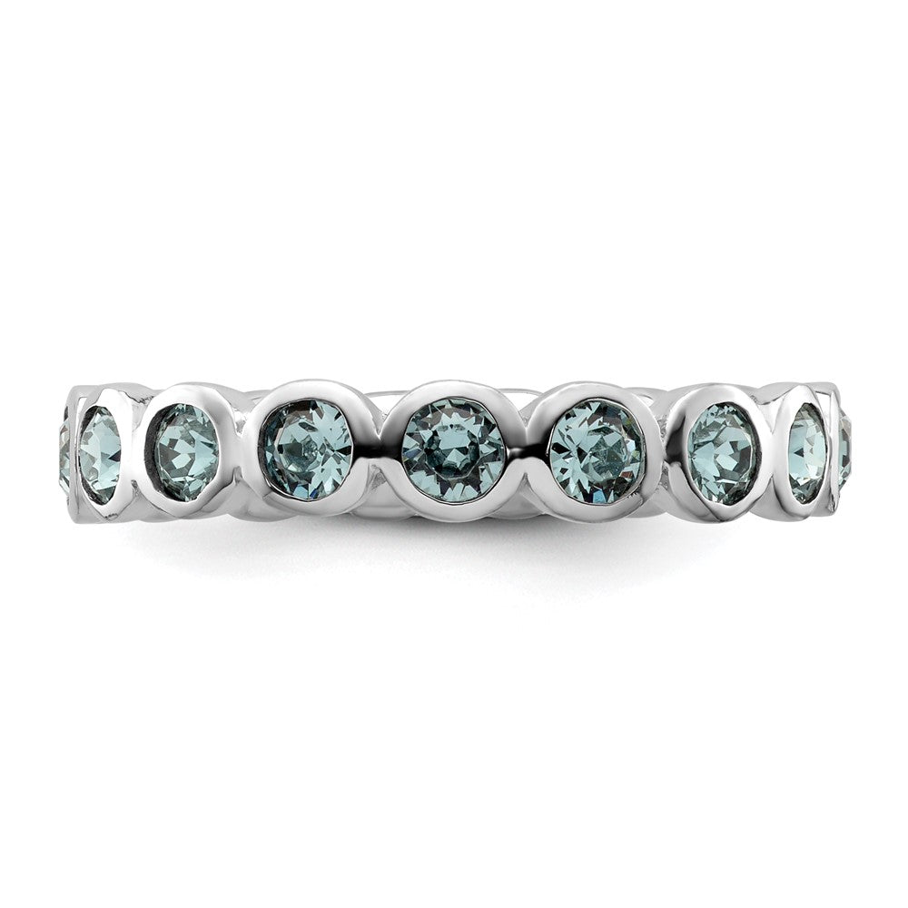 Sterling Silver Stackable Expressions December Crystal Ring