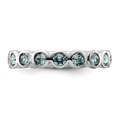 Sterling Silver Stackable Expressions December Crystal Ring