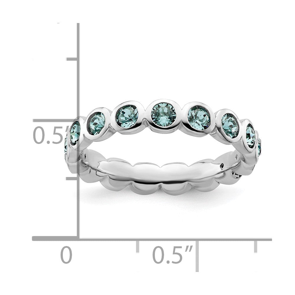 Sterling Silver Stackable Expressions December Crystal Ring