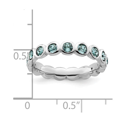 Sterling Silver Stackable Expressions December Crystal Ring