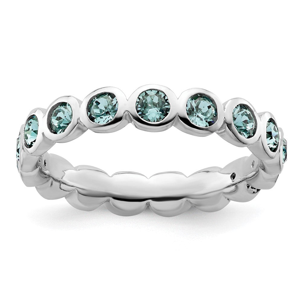 Sterling Silver Stackable Expressions December Crystal Ring