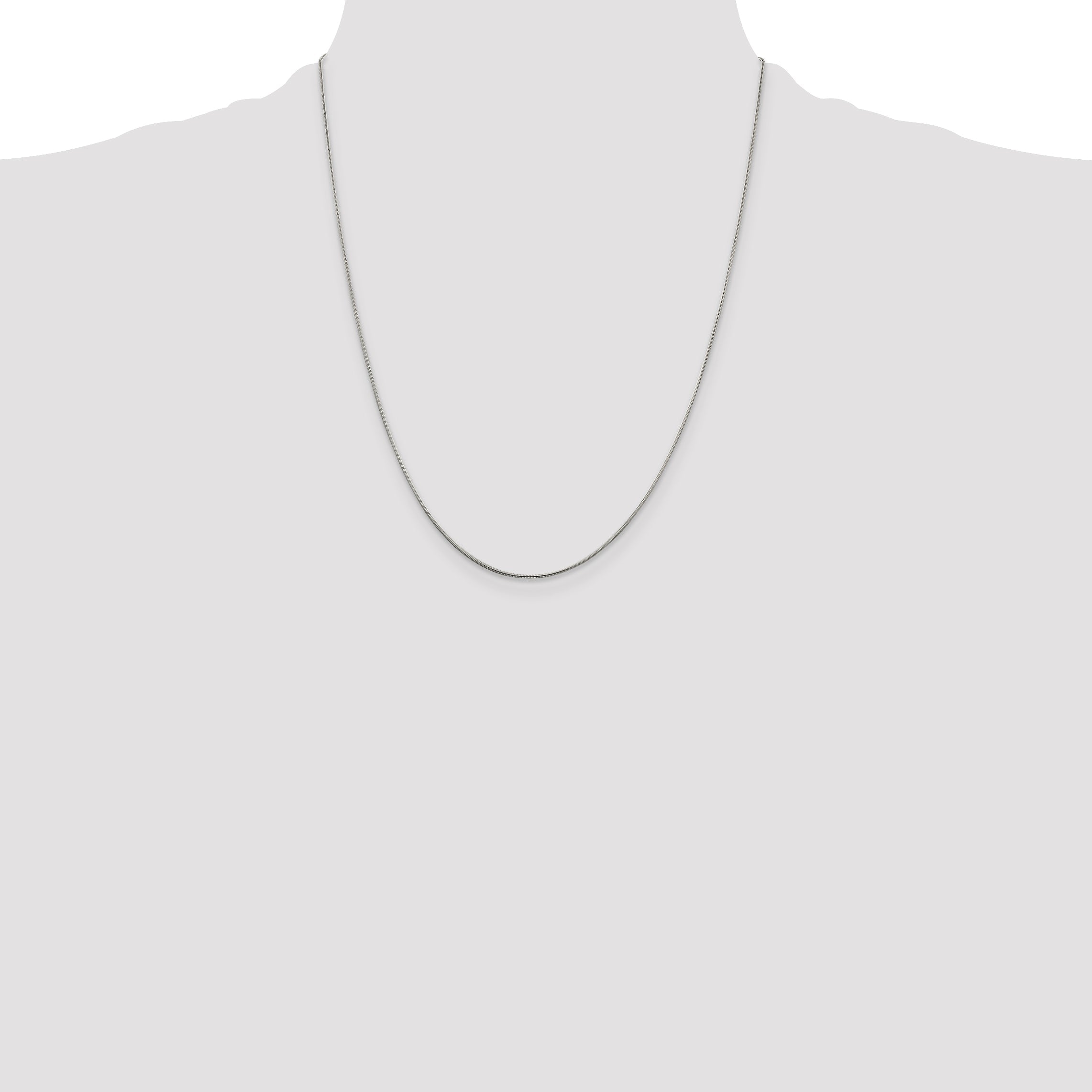 22 Inch Sterling Silver .8mm Snake Chain W/4In Ext.