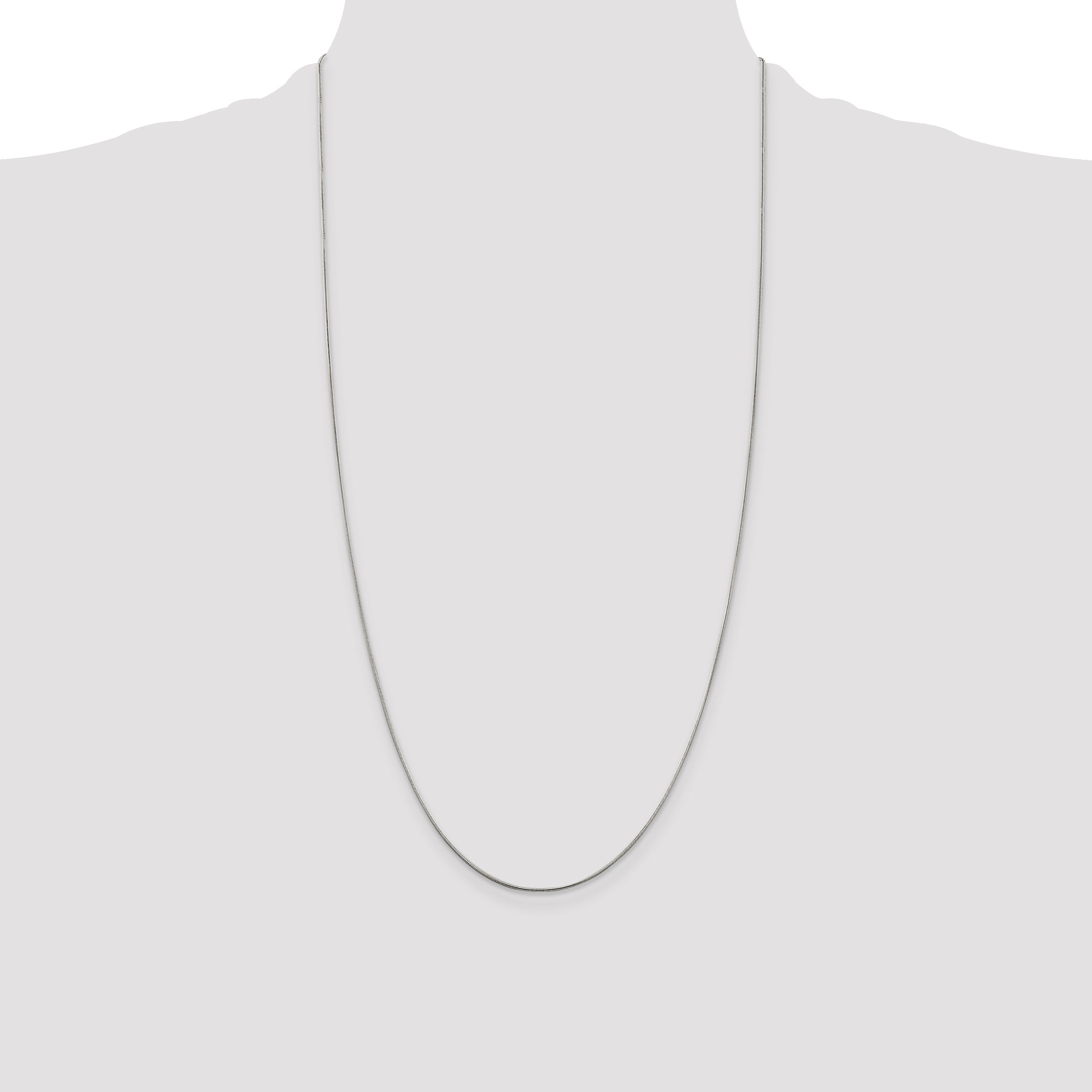 28 Inch Sterling Silver .8mm Snake Chain Necklace