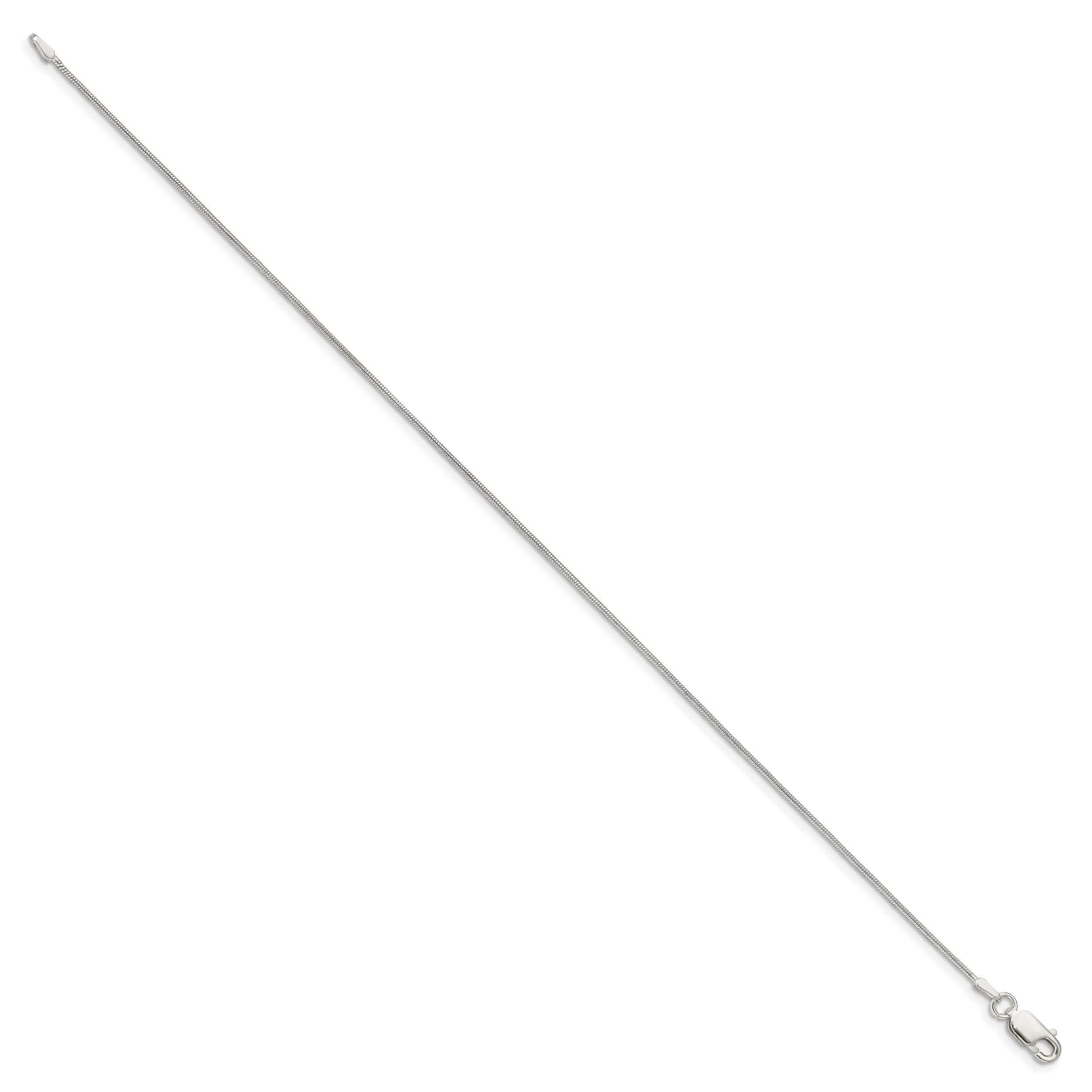 9 Inch Sterling Silver .8mm Snake Chain Anklet