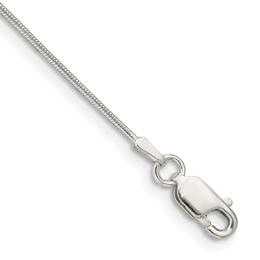 9 Inch Sterling Silver .8mm Snake Chain Anklet