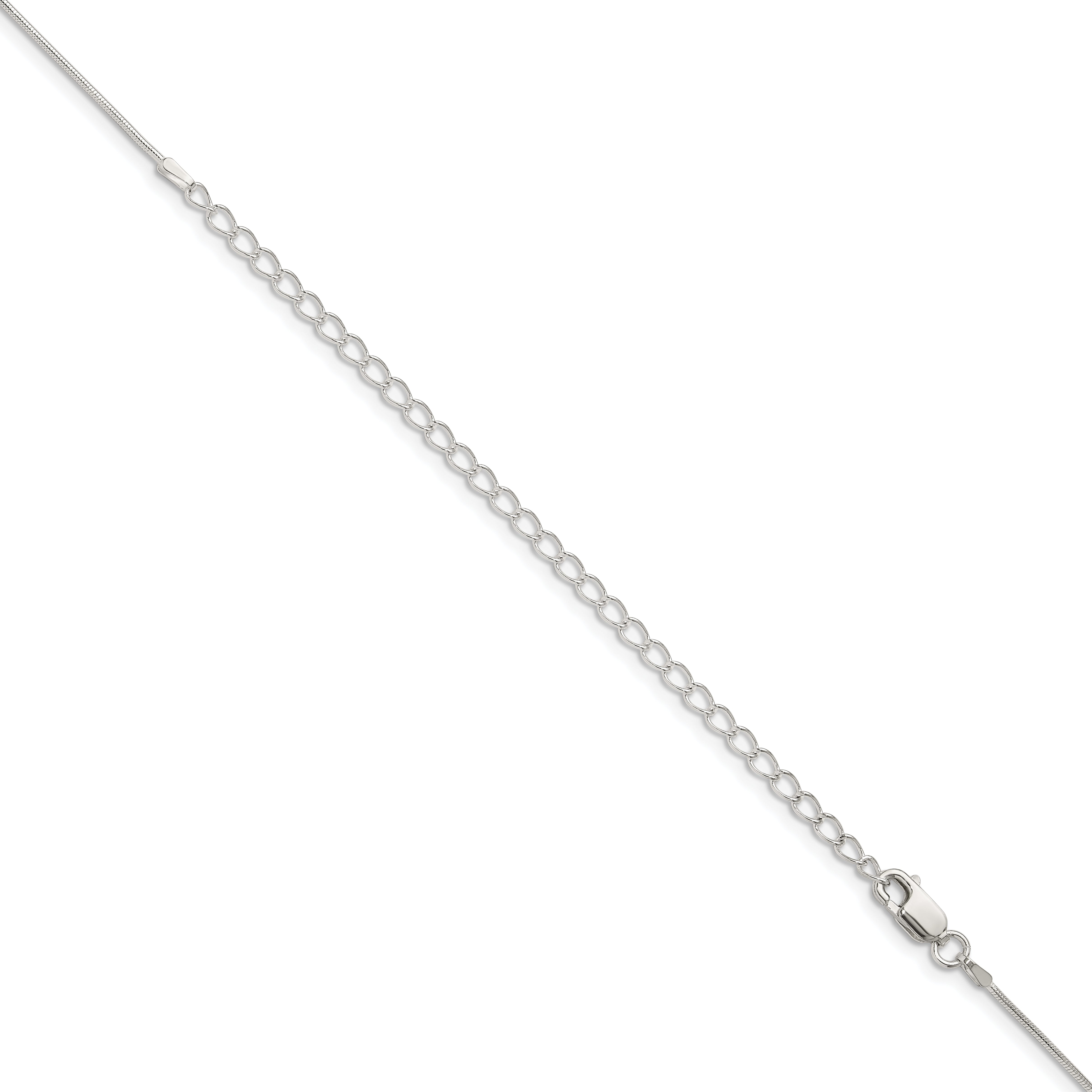 22 Inch Sterling Silver .8mm Snake Chain W/4In Ext.