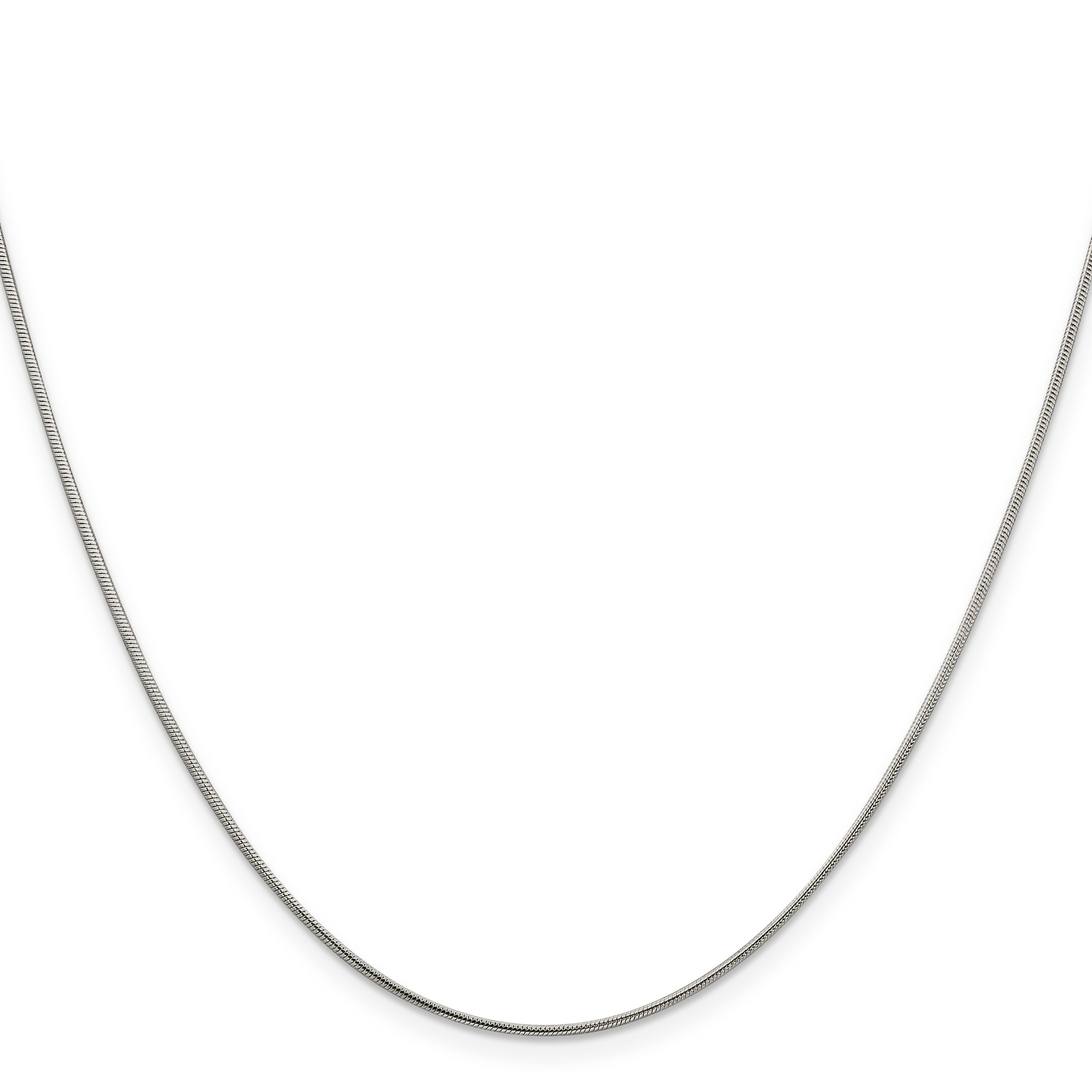 22 Inch Sterling Silver 1mm Snake Chain W/4In Ext.