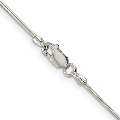 18 Inch Sterling Silver 1mm Snake Chain Necklace