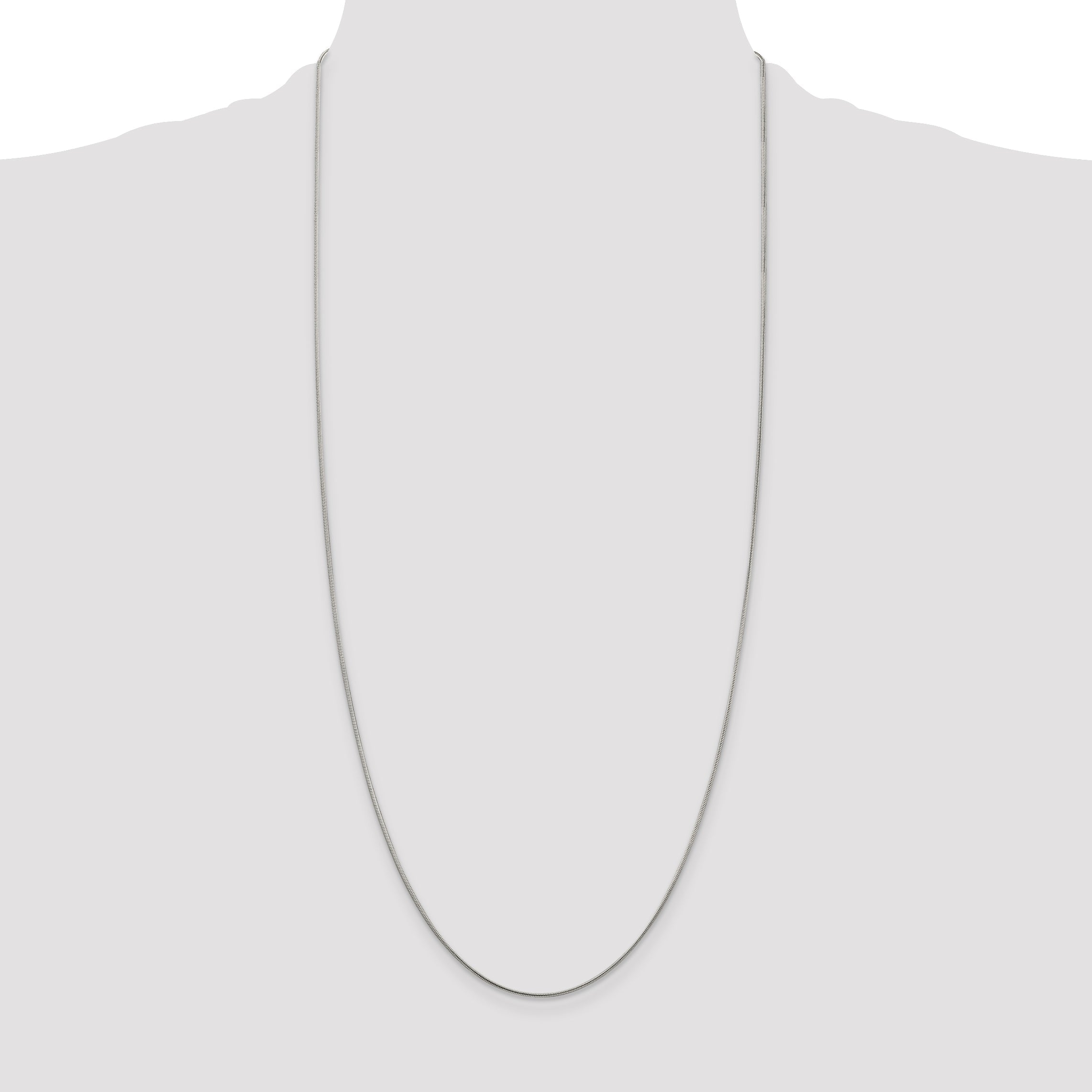 30 Inch Sterling Silver 1mm Snake Chain Necklace