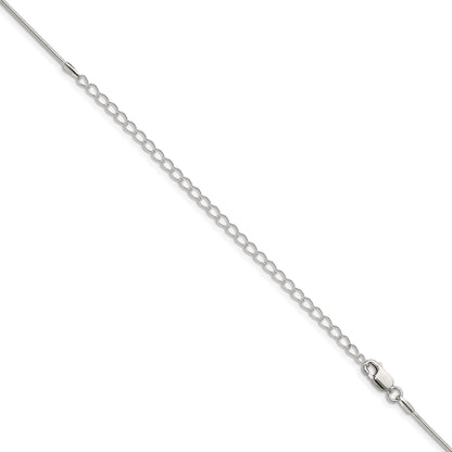 22 Inch Sterling Silver 1mm Snake Chain W/4In Ext.