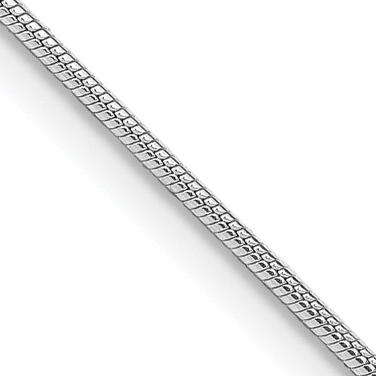 30 Inch Sterling Silver Rhodium-Plated 1mm Round Snake Chain Necklace