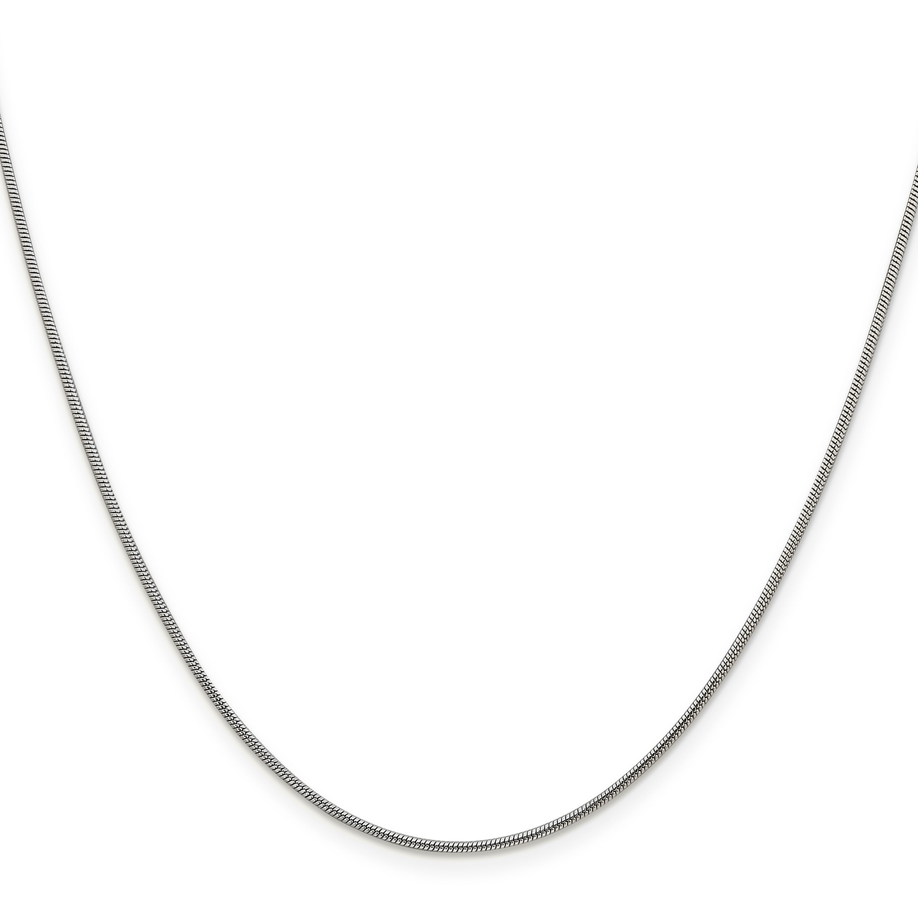 36 Inch Sterling Silver 1.2mm Snake Chain Necklace