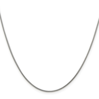 30 Inch Sterling Silver 1.2mm Snake Chain Necklace