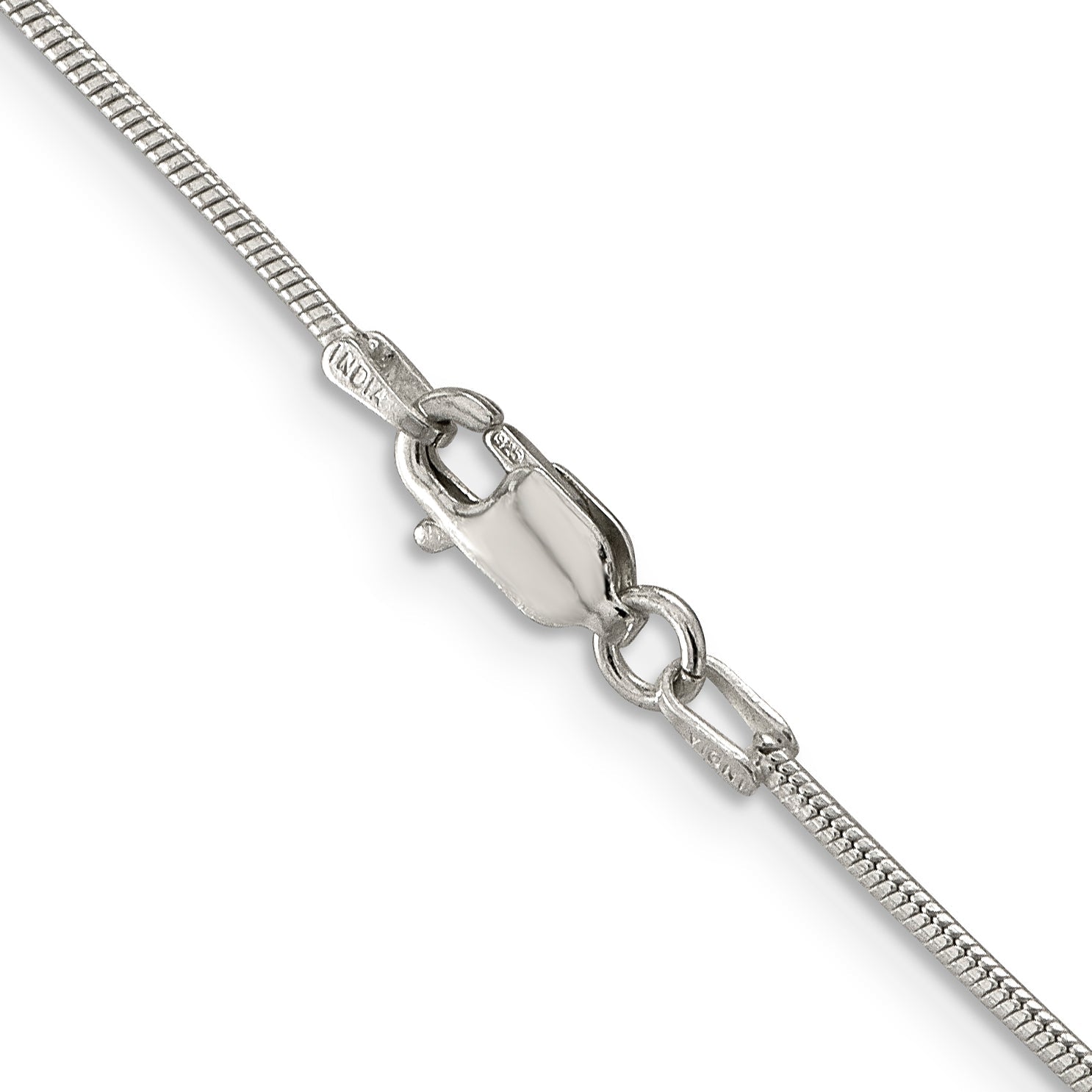 18 Inch Sterling Silver 1.2mm Snake Chain Necklace