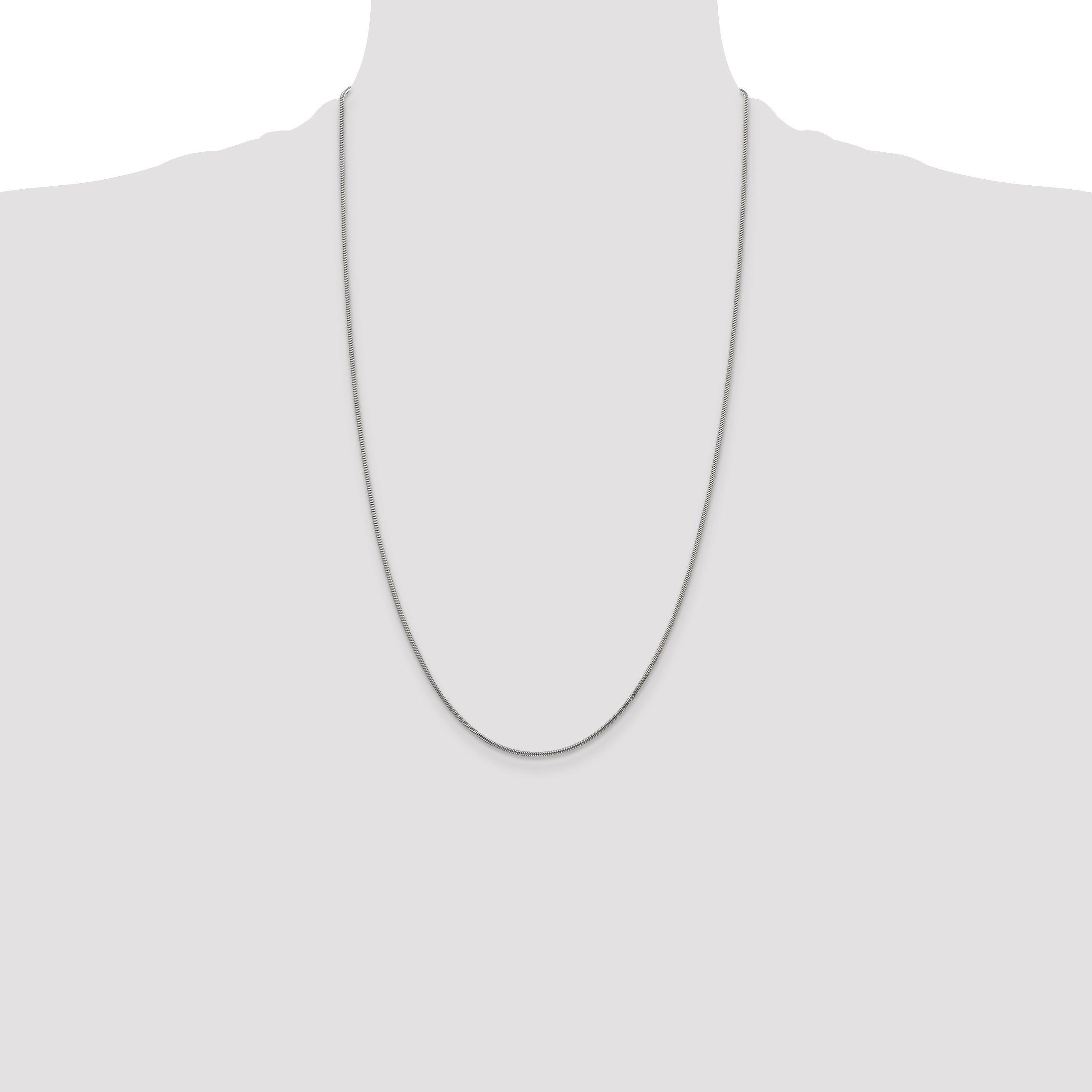 26 Inch Sterling Silver 1.2mm Snake Chain Necklace