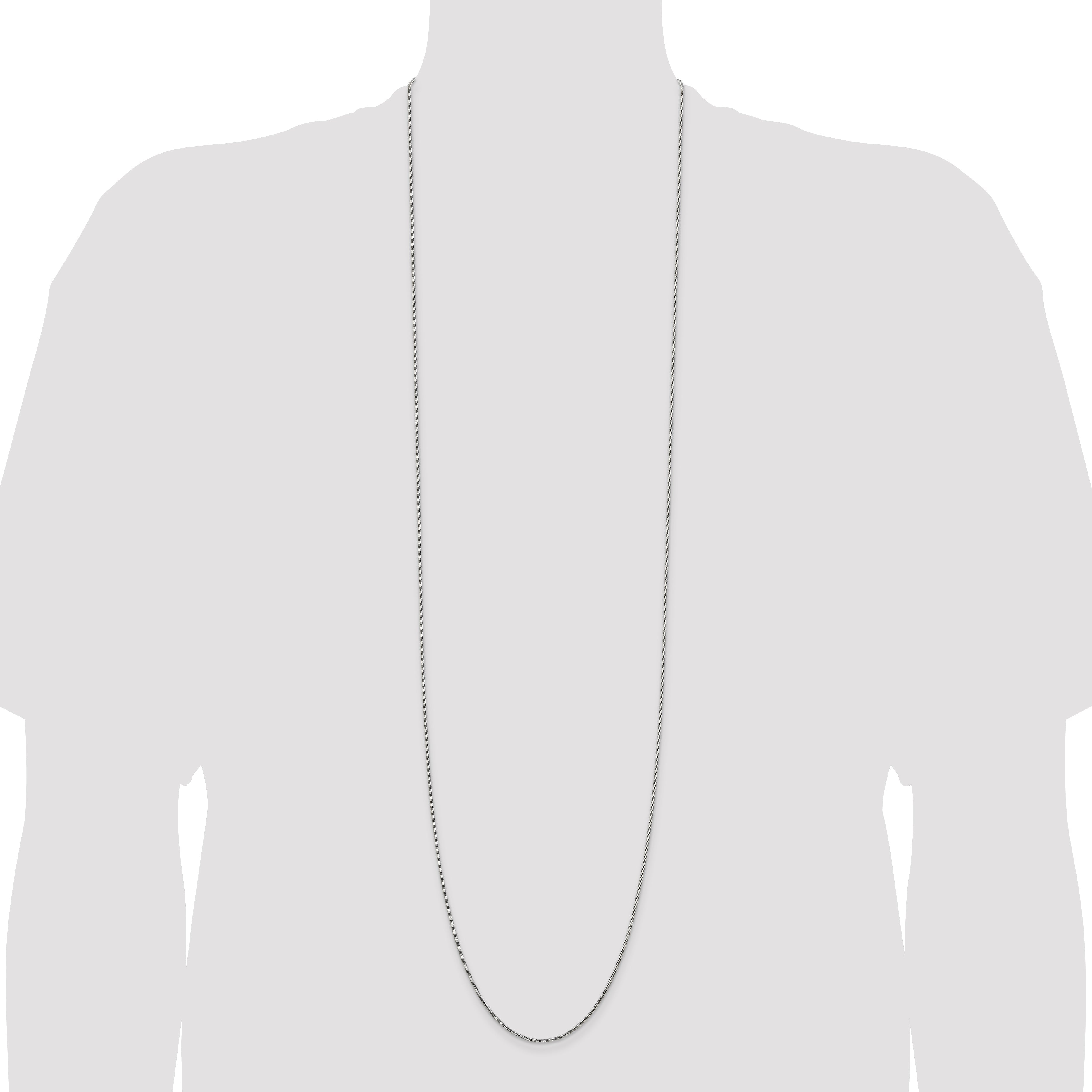 42 Inch Sterling Silver 1.2mm Snake Chain Necklace