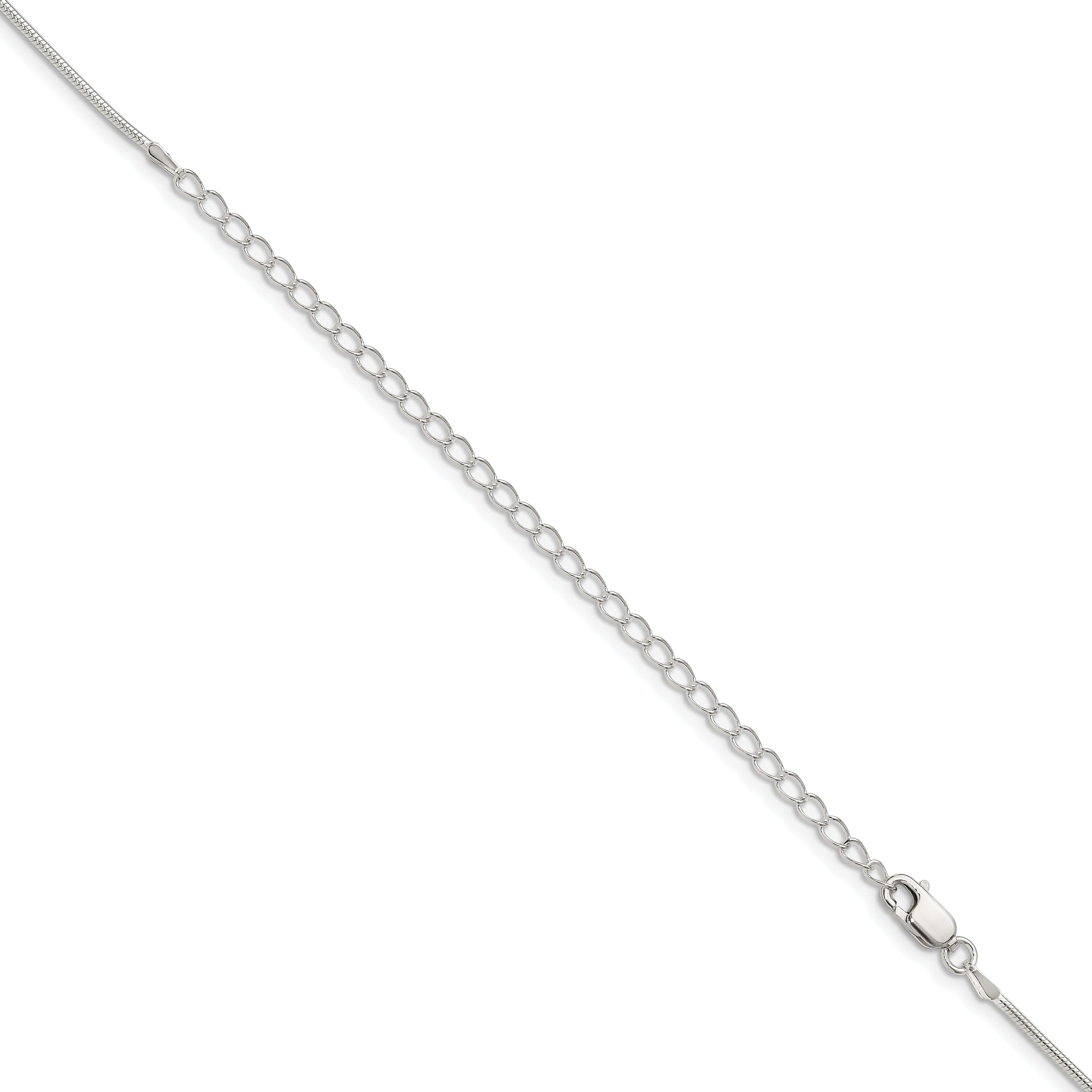 22 Inch Sterling Silver 1.2mm Snake Chain W/4In Ext.