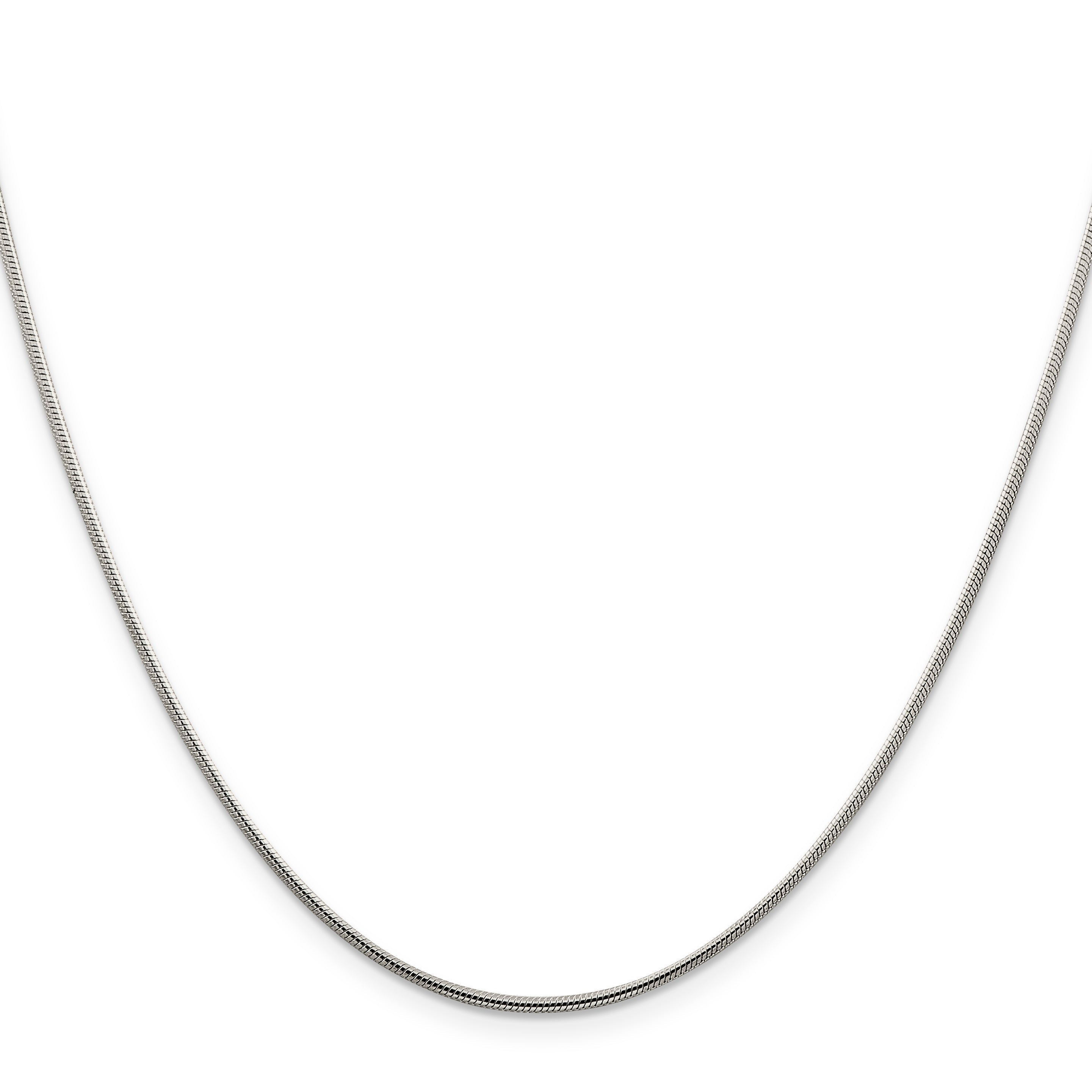 28 Inch Sterling Silver 1.25mm Snake Chain Necklace