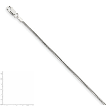 36 Inch Sterling Silver 1.25mm Snake Chain Necklace