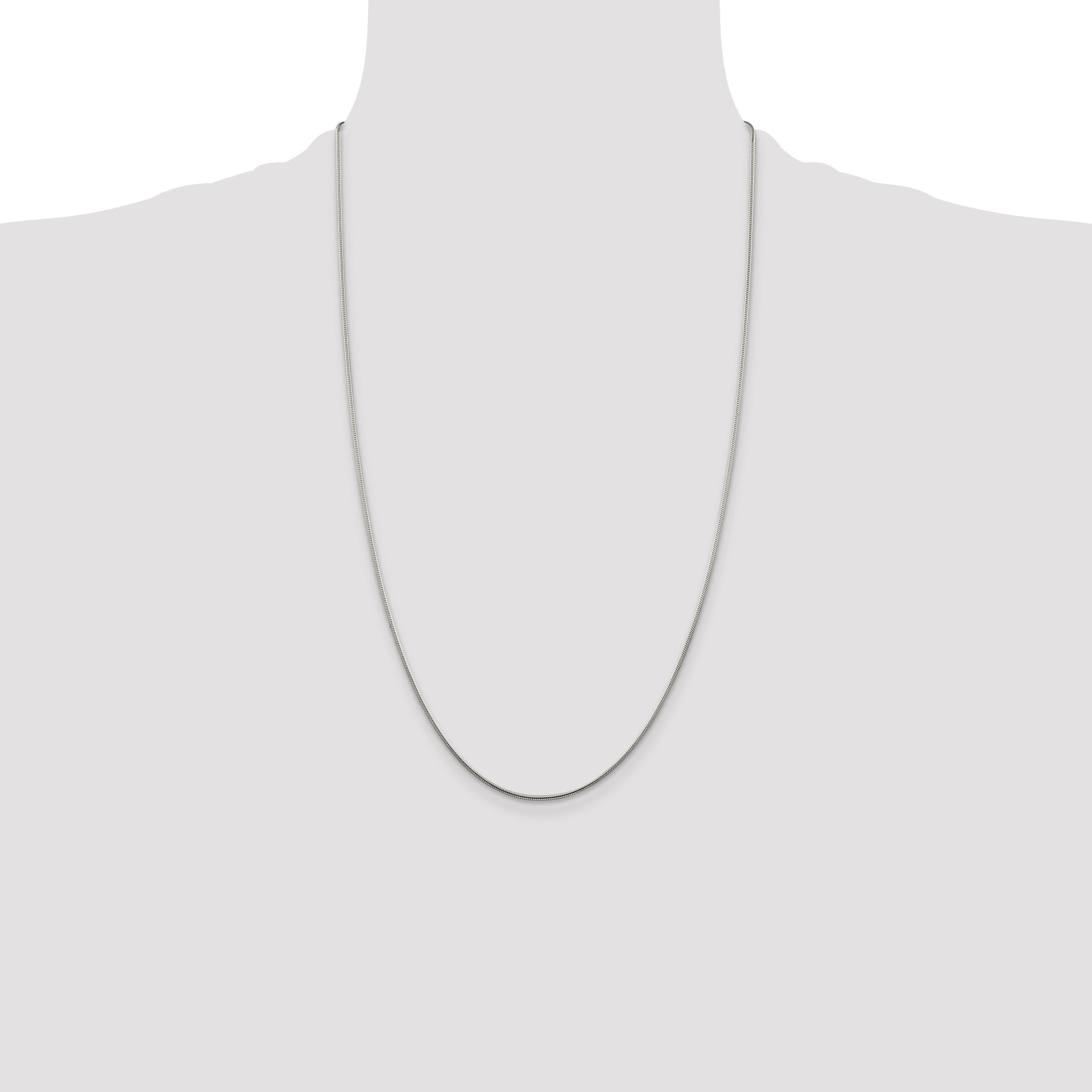 26 Inch Sterling Silver 1.25mm Snake Chain Necklace