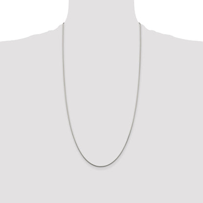 28 Inch Sterling Silver 1.25mm Snake Chain Necklace