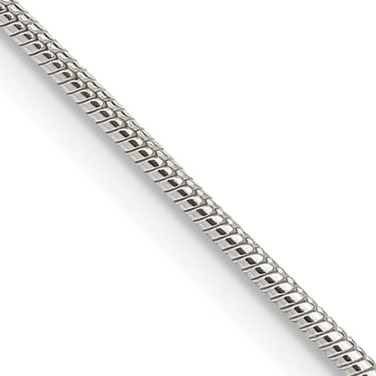 18 Inch Sterling Silver 1.25mm Snake Chain Necklace