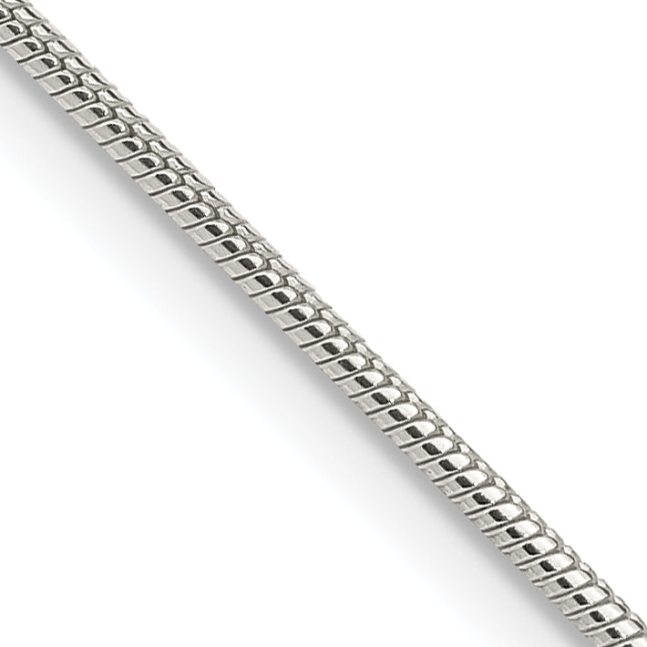 24 Inch Sterling Silver 1.25mm Snake Chain Necklace