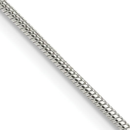 22 Inch Sterling Silver 1.25mm Snake Chain Necklace