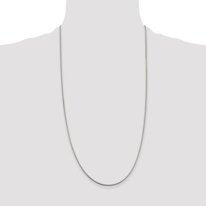 28 Inch Sterling Silver 1.5mm Snake Chain Necklace