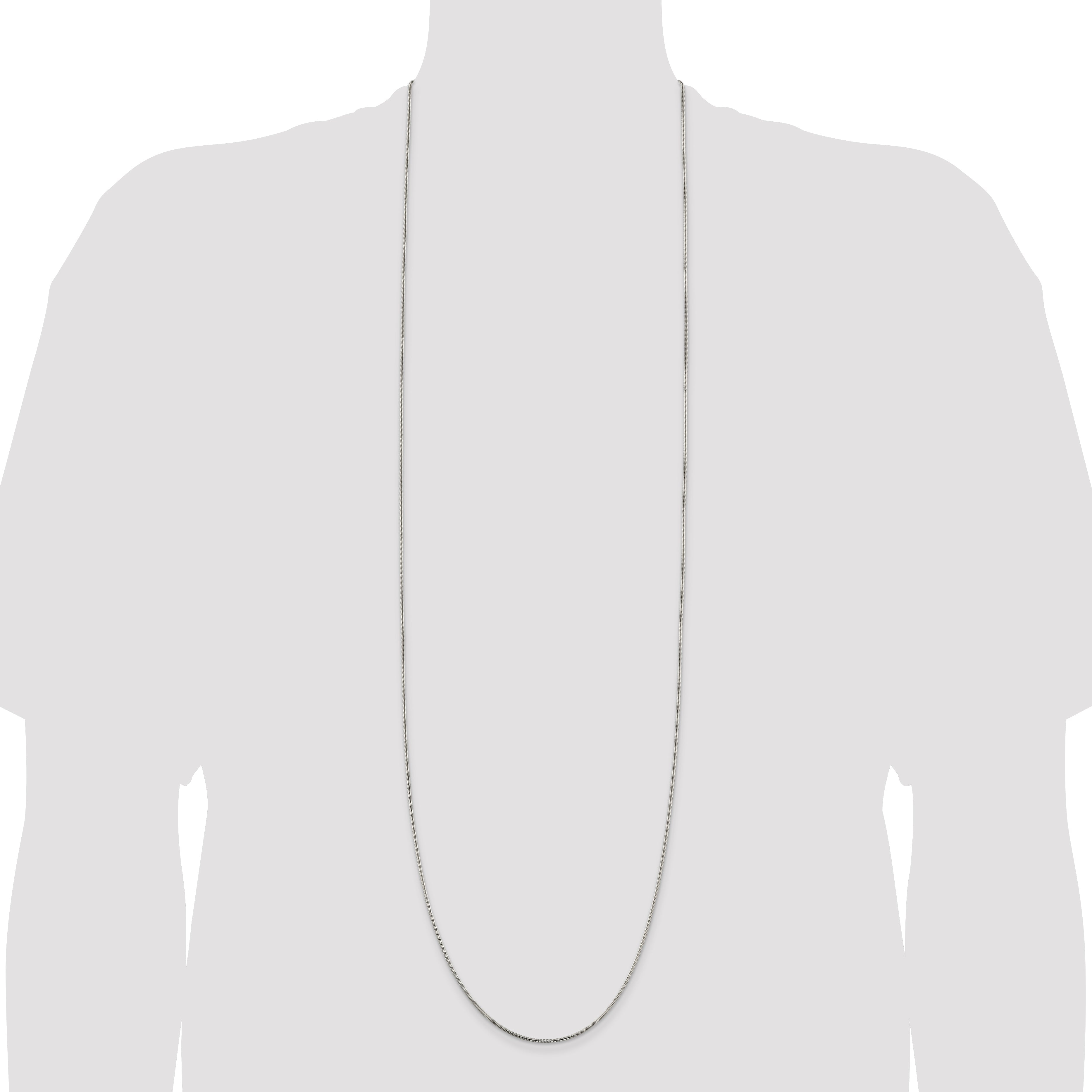 42 Inch Sterling Silver 1.5mm Snake Chain Necklace