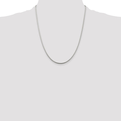 22 Inch Sterling Silver 1.75mm Snake Chain Necklace