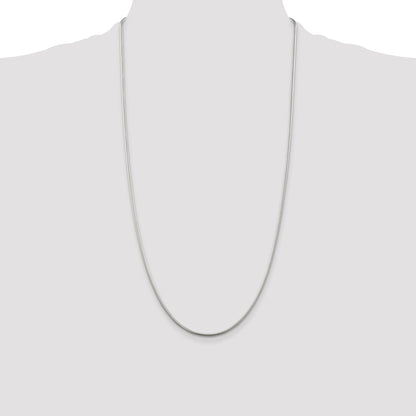 28 Inch Sterling Silver 1.75mm Snake Chain Necklace