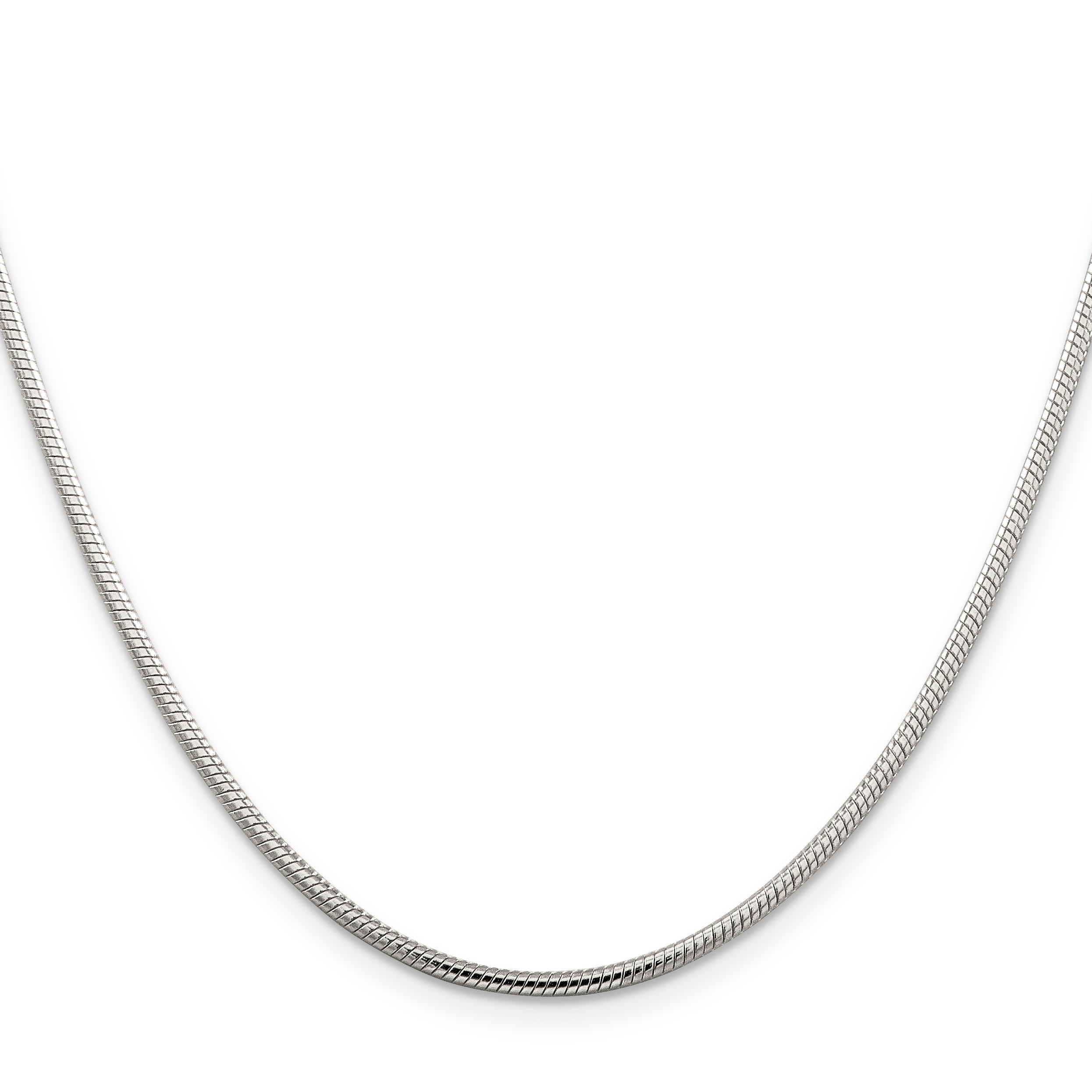 24 Inch Sterling Silver 2mm Snake Chain Necklace