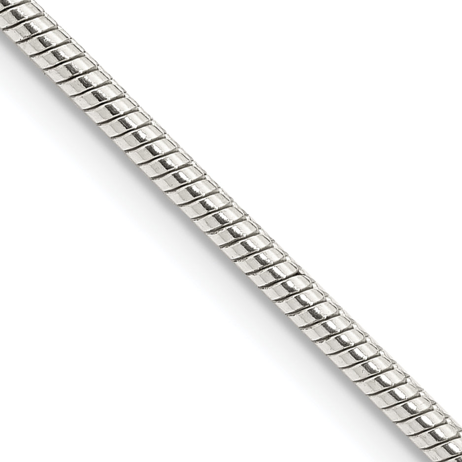 22 Inch Sterling Silver 2mm Snake Chain Necklace