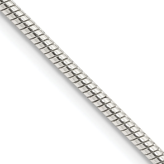 24 Inch Sterling Silver 2mm Snake Chain Necklace