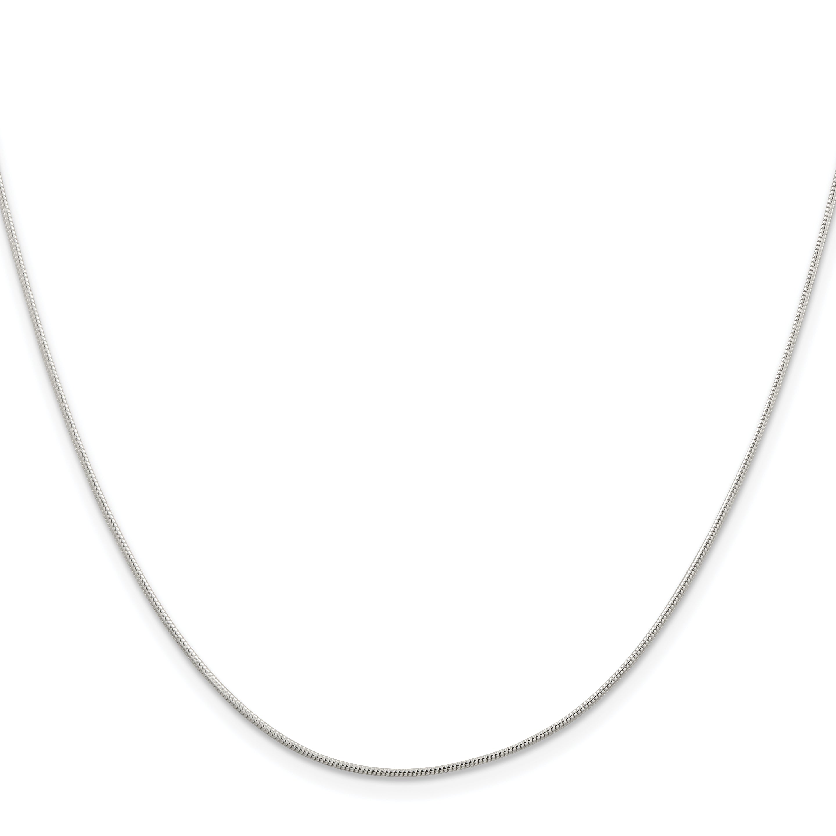 20 Inch Sterling Silver 1mm Round Snake Chain Necklace