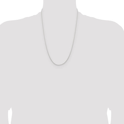 24 Inch Sterling Silver 1mm Round Snake Chain Necklace