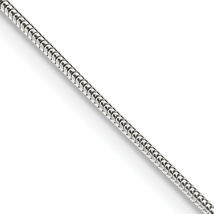 18 Inch Sterling Silver 1mm Round Snake Chain Necklace