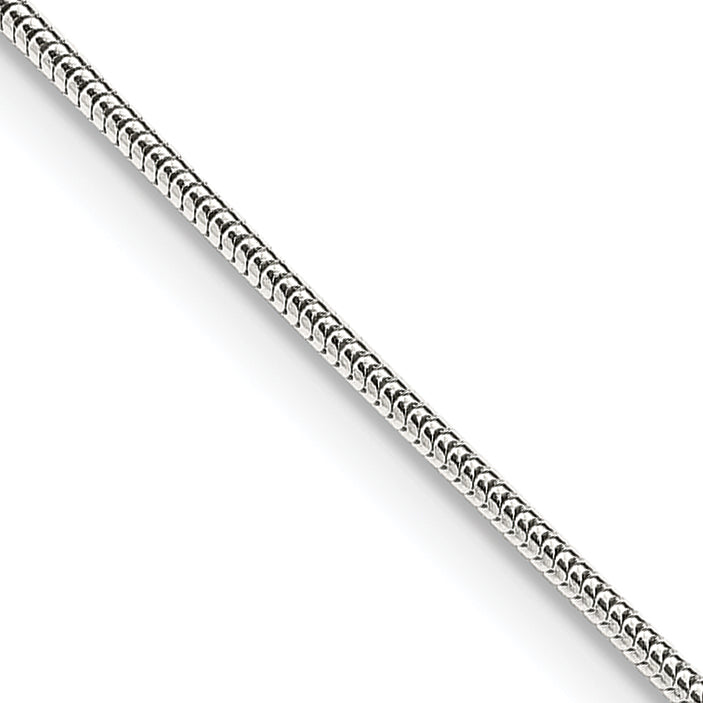 24 Inch Sterling Silver 1mm Round Snake Chain Necklace